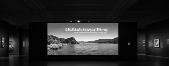Proiezione immersiva di paesaggio in sala museale
